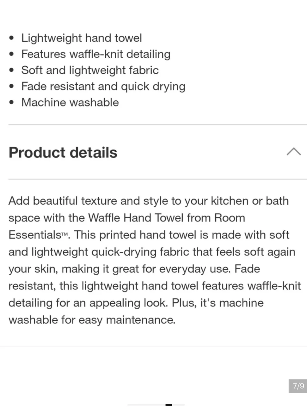 NWT Set of 3 Target Room Essentials Waffle Hand Towels 16” x 26”